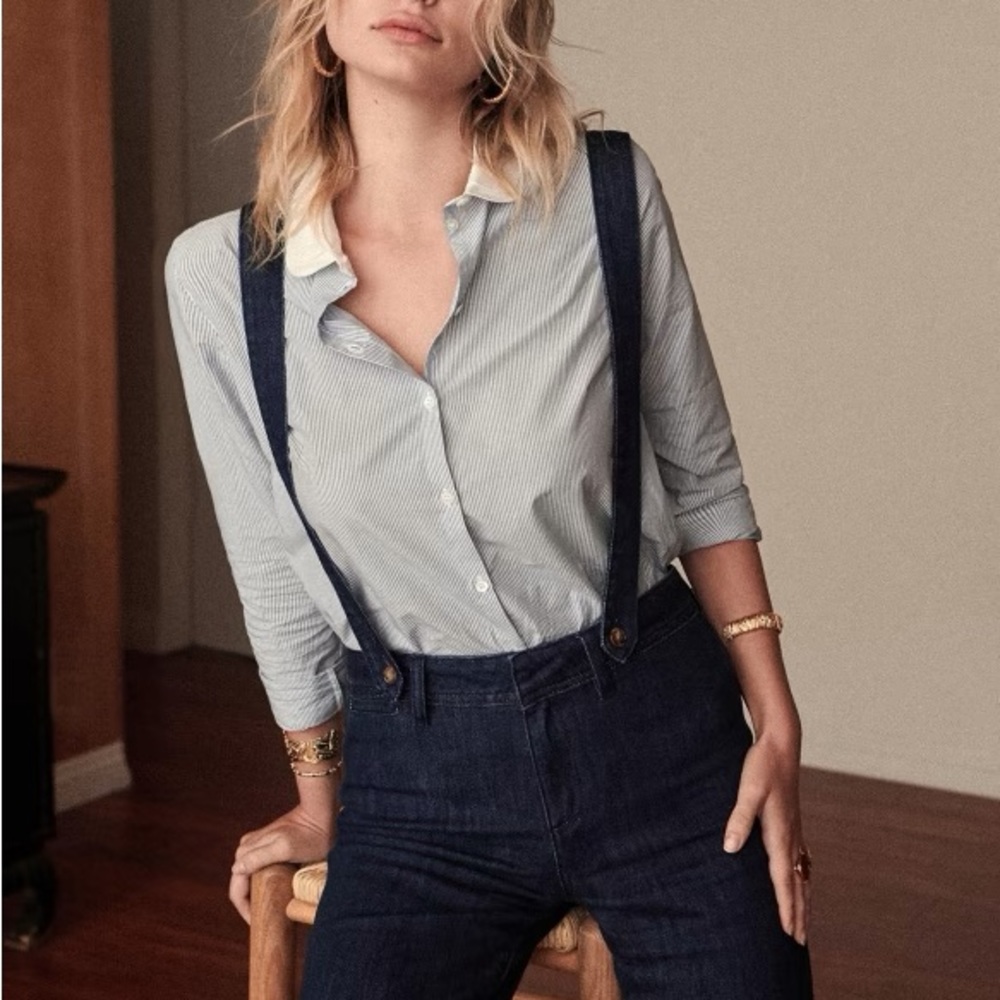 Sézane Pierre shirt, EUC, size 36